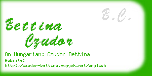 bettina czudor business card